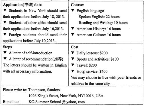 King's College Summer School is an annual(年度的) training program for high school King's College Summer School is an annual(年度的) training program for high school
