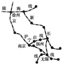 读江苏铁路网示意图,完成小题。小题1:影响江苏铁路建设的主要因素是( )A.经济B.地价C.河流流向D.技术水平小题2:江苏铁路网的建设将( )A.占用大量 读江苏铁路网示意图,完成小题。小题1:影响江苏铁路建设的主要因素是( )A.经济B.地价C.河流流向D.技术水平小题2:江苏铁路网的建设将( )A.占用大量