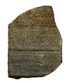 见下图《罗塞塔石碑》,由于它上面刻画着古代埃及的文字,所以被称为“通往古埃及文明的钥匙”,在这块石碑上我们能看到的文字是[ 见下图《罗塞塔石碑》,由于它上面刻画着古代埃及的文字,所以被称为“通往古埃及文明的钥匙”,在这块石碑上我们能看到的文字是[