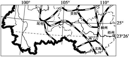 读我国某区域图,回答:图中昆明以西的地区几乎没有铁路,其主要的自然原因是该地区 ( )。A.保护旅游资源,防止生态破坏B.森林茂密,施工困难C.地形、地质条件 读我国某区域图,回答:图中昆明以西的地区几乎没有铁路,其主要的自然原因是该地区 ( )。A.保护旅游资源,防止生态破坏B.森林茂密,施工困难C.地形、地质条件