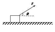 如图所示,质量m=2.0kg的金属块放在水平地板上,在与水平方向成θ=37°角斜向上、大小为F=10N的拉力作用下,以速度v=5.0m/s向右做匀速直线运动。( 如图所示,质量m=2.0kg的金属块放在水平地板上,在与水平方向成θ=37°角斜向上、大小为F=10N的拉力作用下,以速度v=5.0m/s向右做匀速直线运动。(