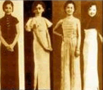 下面这组图片反映了近代以来中国女子服饰的变化,产生这一变化的社会原因有:①服饰质地和款式的不同 下面这组图片反映了近代以来中国女子服饰的变化,产生这一变化的社会原因有:①服饰质地和款式的不同