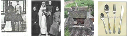 小林同学对“清末民初西方文明对我国社会生活习俗的影响”这一课题很感兴趣,下列他所收集的四张图片中,符合这一主题的是①②③ ④ 小林同学对“清末民初西方文明对我国社会生活习俗的影响”这一课题很感兴趣,下列他所收集的四张图片中,符合这一主题的是①②③ ④