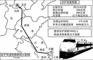 铁路是城市之间的纽带。材料一 京沪铁路长度仅为全国铁路营运线的2%,却承担着全国10.2%的铁路客运量和7.2%的货物周转量,其运输密 铁路是城市之间的纽带。材料一 京沪铁路长度仅为全国铁路营运线的2%,却承担着全国10.2%的铁路客运量和7.2%的货物周转量,其运输密