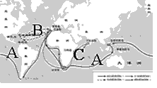 根据下图,回答问题。字母A代表的路线是的航线。第一条找到直通东方的新航线是 根据下图,回答问题。字母A代表的路线是的航线。第一条找到直通东方的新航线是
