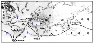 下面这幅地图的名称为A.新航路开辟示意图B.“三角贸易”示意图C.郑和下西洋示意图D.丝绸之路示意图 下面这幅地图的名称为A.新航路开辟示意图B.“三角贸易”示意图C.郑和下西洋示意图D.丝绸之路示意图