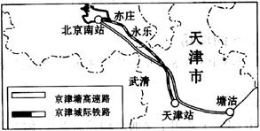 材料一 2008年8月1日,我国第一条具有自主知识产权、具有国际一流水平的高速城际铁路——京津城际铁路正式开通运营。300千米的运行时速 材料一 2008年8月1日,我国第一条具有自主知识产权、具有国际一流水平的高速城际铁路——京津城际铁路正式开通运营。300千米的运行时速
