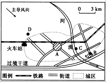 读“我国某城市道路和商业中心分布略图”,回答下列问题。图中A、B、C、D四点__________是该市的商业中心,其布局原则是__ 读“我国某城市道路和商业中心分布略图”,回答下列问题。图中A、B、C、D四点__________是该市的商业中心,其布局原则是__