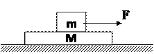 如图,光滑的水平面上有一质量M=4kg足够长的木板,它的中点放一质量m=4kg的小物体,m与M之间的动摩擦因数μ=0.2,且f静max=f滑。开始均静止,从t= 如图,光滑的水平面上有一质量M=4kg足够长的木板,它的中点放一质量m=4kg的小物体,m与M之间的动摩擦因数μ=0.2,且f静max=f滑。开始均静止,从t=