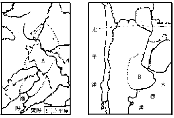 读图5-60,回答问题。图5-60(1)图中农业区A为(国家)平原,B为(国家)草原。(2)A区的农业生产属于业,B区的农业地域类型是。(3)A、B两区自然条件 读图5-60,回答问题。图5-60(1)图中农业区A为(国家)平原,B为(国家)草原。(2)A区的农业生产属于业,B区的农业地域类型是。(3)A、B两区自然条件