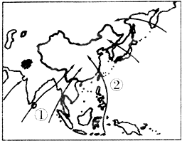 读“影响我国的季风示意图,回答问题.该图所表示的是______季的季风.判断理由是:____________.这一季节我国气候的主要特点是_____ 魔方格