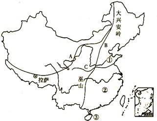 读图,回答下列问题:图中A线是______分界线,按照“因地制宜”发展农业的基本原则,此线以西适宜发展______业,判断理 魔方格
