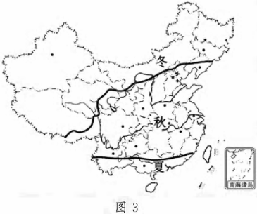 读2008年11月7日我国各地季节状况分布图,回答7、8题。小题1:形成图中我国各地在同一时问表现为三种季节的最主要原因是A.海陆热力性质的差异B.地 读2008年11月7日我国各地季节状况分布图,回答7、8题。小题1:形成图中我国各地在同一时问表现为三种季节的最主要原因是A.海陆热力性质的差异B.地