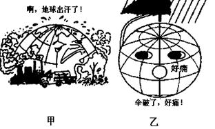 图中甲乙分别反映的环境问题按照环境问题的性质分类,它们都属于类型的环境问题图中伞表示的是,它主要分布在大气层的层 图中甲乙分别反映的环境问题按照环境问题的性质分类,它们都属于类型的环境问题图中伞表示的是,它主要分布在大气层的层