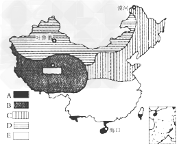 读我国主要气候类型分布示意图,判断图中气候类型,写出各种气候类型的名称。A________B_________C________ 读我国主要气候类型分布示意图,判断图中气候类型,写出各种气候类型的名称。A________B_________C________