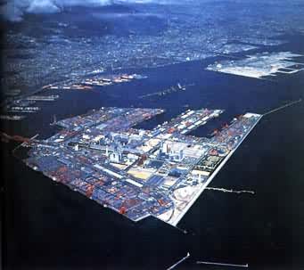 日本神户港鸟瞰