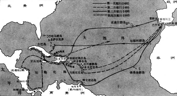 什么是哥伦布? 哥伦布历次航海路线图
