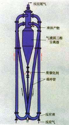 什么是气液固相反应过程? 气液固三相环流反应器结构示意图