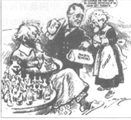 1934年1月,《华盛顿星报》刊登了漫两《新政疗法》:罗斯福总统被视为新政医生,试图拯救生病的“山姆大叔”,国会变成一名听从医生吩咐的护士。医生告诉护士 1934年1月,《华盛顿星报》刊登了漫两《新政疗法》:罗斯福总统被视为新政医生,试图拯救生病的“山姆大叔”,国会变成一名听从医生吩咐的护士。医生告诉护士