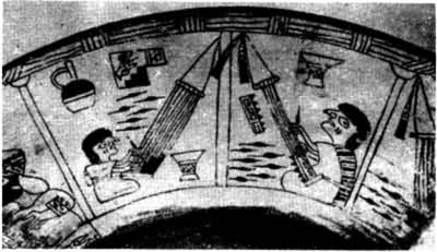 什么是世界纺织史? 图2 秘鲁出土公元前200年陶碗上的原始腰机