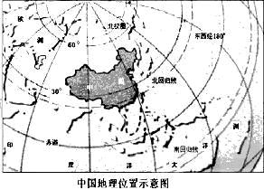 读中国地理位置示意图,回答下列问题。从南北半球看,我国位于______半球。判断理由:_____________ 读中国地理位置示意图,回答下列问题。从南北半球看,我国位于______半球。判断理由:_____________