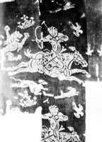 中国古代印染织物是什么? 新疆阿斯塔那出土唐狩猎纹夹缬