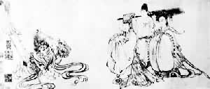 唐是什么? 传吴道子《送子天王图卷》(局部)