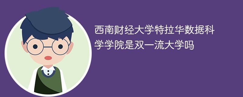 西南财经大学特拉华数据科学学院是双一流大学吗 西南财经大学特拉华数据科学学院是双一流大学吗