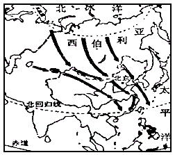 读“冬季风影响我国路径图”和新闻资料,回答问题。 08年12月21日,天气预报将有一场强寒潮影响我国,给西北、东北和华北带来大风 读“冬季风影响我国路径图”和新闻资料,回答问题。 08年12月21日,天气预报将有一场强寒潮影响我国,给西北、东北和华北带来大风
