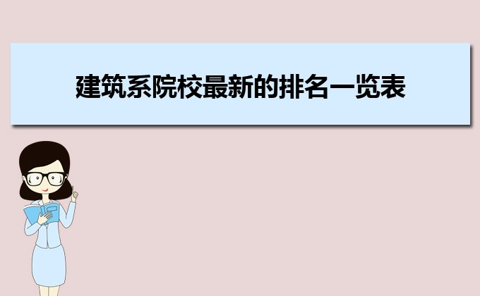 2022建筑系院校最新的排名一览表最好的十大建筑系院校名单 2022建筑系院校最新的排名一览表最好的十大建筑系院校名单