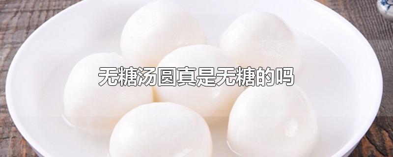 无蔗糖汤圆,无糖汤圆真的不含糖吗
