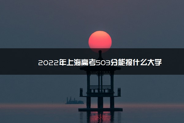 高考503分能上什么大学,上海2022高考503分可以上什么大学 高考503分能上什么大学,上海2022高考503分可以上什么大学