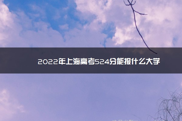524分能上什么大学2022理科,上海高考524分进什么大学 524分能上什么大学2022理科,上海高考524分进什么大学
