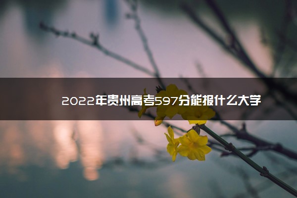 2022年最新2022年贵州高考597分能报什么大学 597分能上哪些院校,2022年贵州494分能上什么大学 2022年最新2022年贵州高考597分能报什么大学 597分能上哪些院校,2022年贵州494分能上什么大学