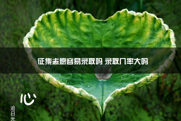 2022年最新征集志愿容易录取吗 录取几率大吗 2022年最新征集志愿容易录取吗 录取几率大吗