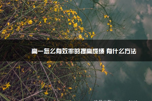2022年最新高一怎么有效率的提高成绩 有什么方法 2022年最新高一怎么有效率的提高成绩 有什么方法