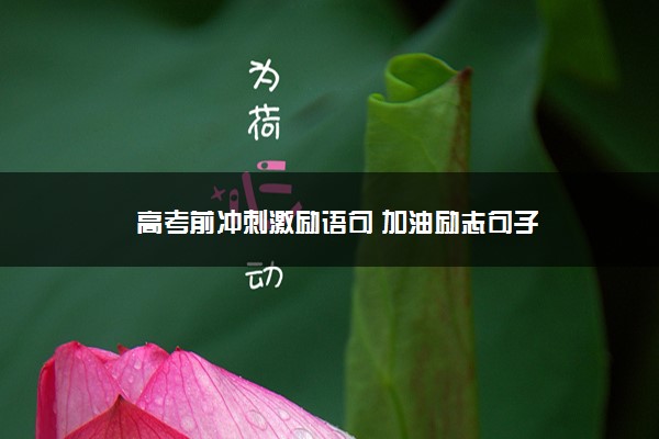 2022年最新高考前冲刺激励语句 加油励志句子 2022年最新高考前冲刺激励语句 加油励志句子