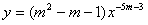 当x∈(0,+∞)时,幂函数y=(m2-m-1)x-5m-3为减函数,求实数m的值。 当x∈(0,+∞)时,幂函数y=(m2-m-1)x-5m-3为减函数,求实数m的值。