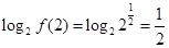 已知幂函数y=f(x)的图象过点(),则log2f(2)的值为A.B.-C.2D.-2 已知幂函数y=f(x)的图象过点(),则log2f(2)的值为A.B.-C.2D.-2