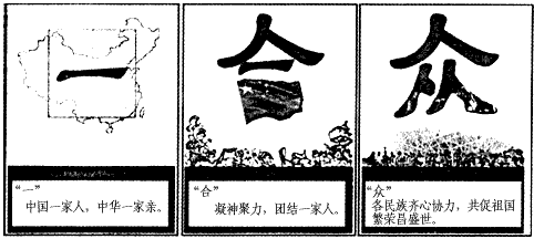 材料一:2010年9月,民族团结教育列入江苏省中小学地方课程。下列一组图是关于民族团结的宣传图片:材料二:江苏省在重视民族团结教 材料一:2010年9月,民族团结教育列入江苏省中小学地方课程。下列一组图是关于民族团结的宣传图片:材料二:江苏省在重视民族团结教