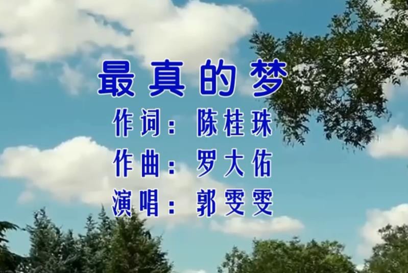 《最真的梦》歌词是什么 《最真的梦》歌词是什么
