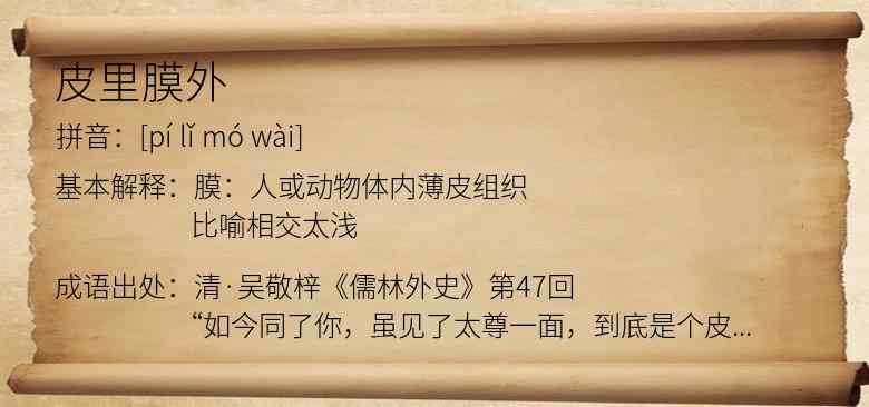 皮里膜外