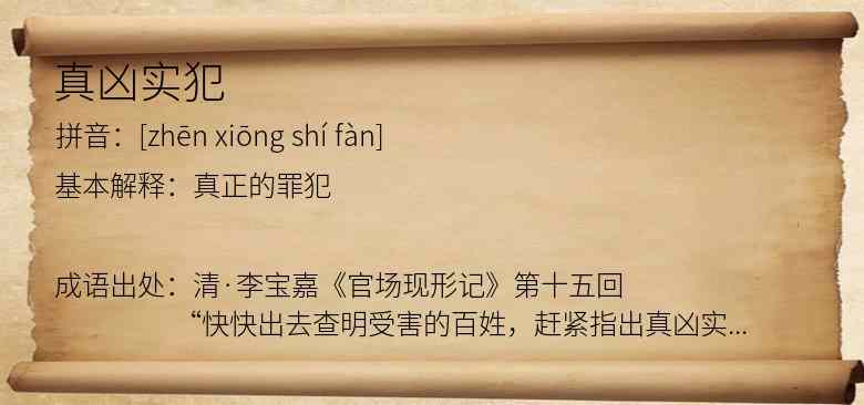 真凶实犯