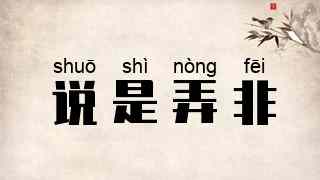 说是弄非