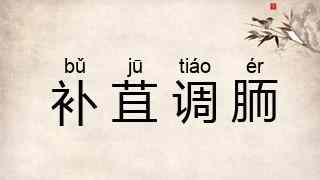 补苴调胹