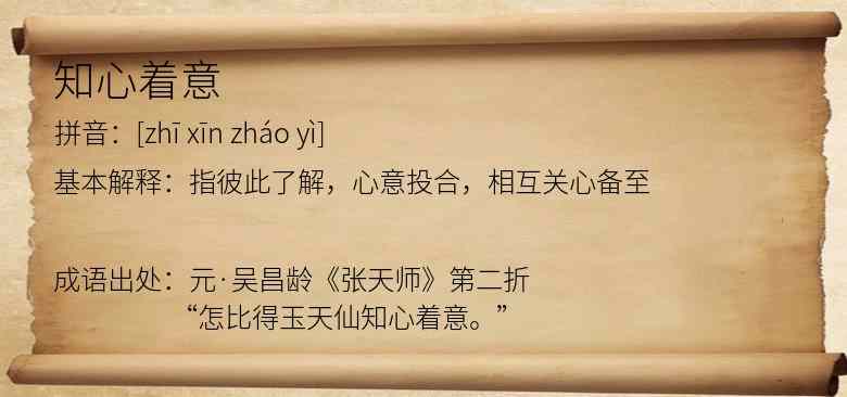 知心着意