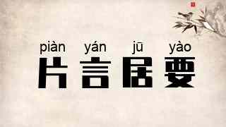 片言居要