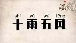 十雨五风
