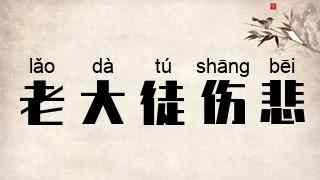 老大徒伤悲