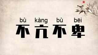不亢不卑